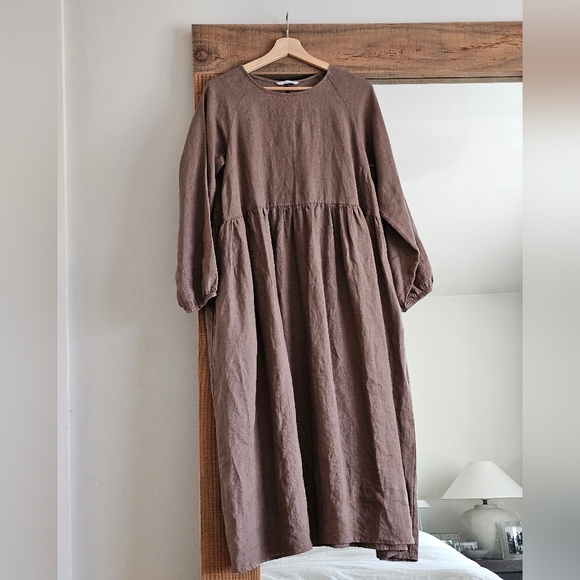 Linenfox Margo Dress XS Cacao Brown - Picture 3 of 4